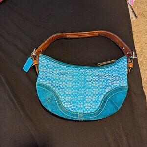 Vintage blue coach purse
